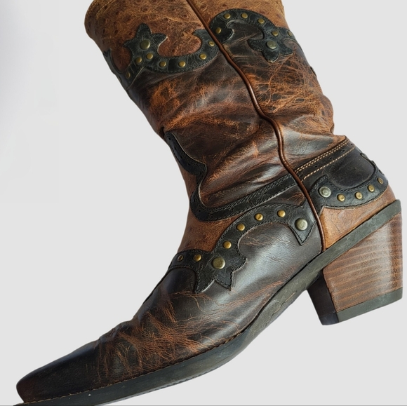 Ariat Rogue Pointed Snipped Toe Cowboy Boots Size 7B Leather - Picture 6 of 16